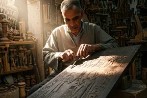        عمال الصنعات اليدوية من الخشب وما إليها من مواد  